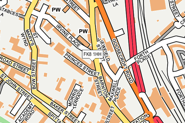 FK8 1HH map - OS OpenMap – Local (Ordnance Survey)