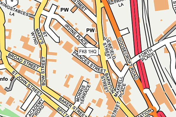 FK8 1HQ map - OS OpenMap – Local (Ordnance Survey)