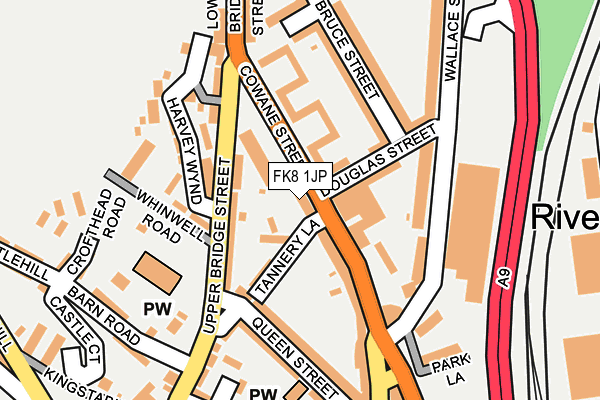 FK8 1JP map - OS OpenMap – Local (Ordnance Survey)