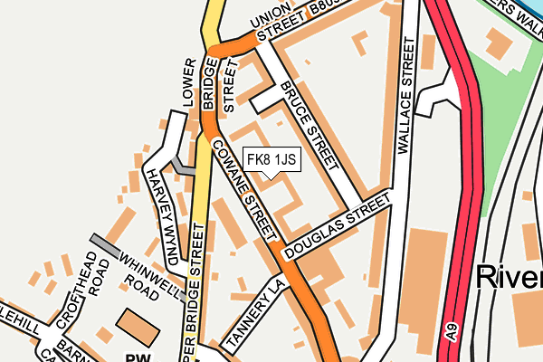 FK8 1JS map - OS OpenMap – Local (Ordnance Survey)