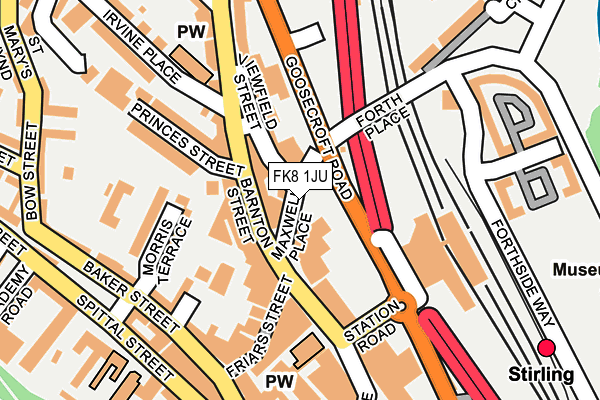 FK8 1JU map - OS OpenMap – Local (Ordnance Survey)