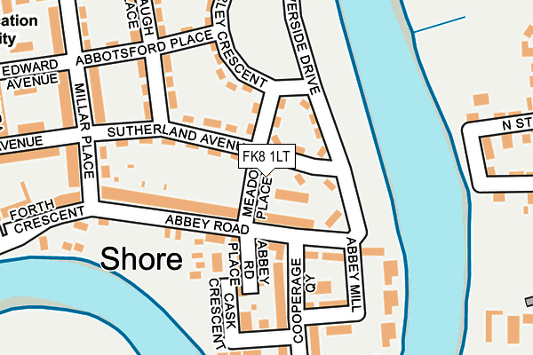 FK8 1LT map - OS OpenMap – Local (Ordnance Survey)