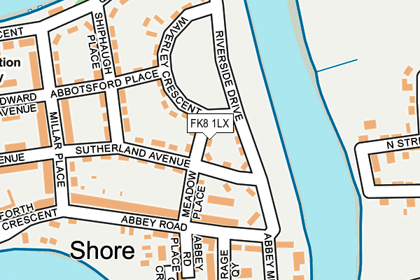 FK8 1LX map - OS OpenMap – Local (Ordnance Survey)