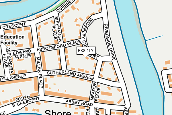 FK8 1LY map - OS OpenMap – Local (Ordnance Survey)