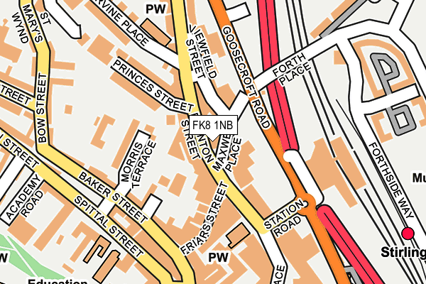 FK8 1NB map - OS OpenMap – Local (Ordnance Survey)