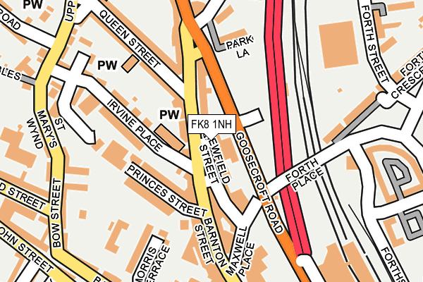 FK8 1NH map - OS OpenMap – Local (Ordnance Survey)