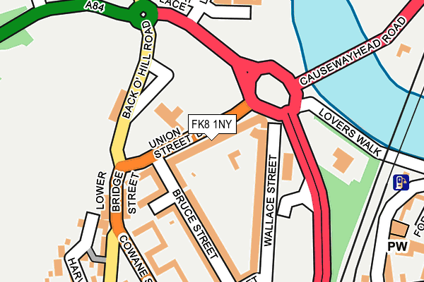 FK8 1NY map - OS OpenMap – Local (Ordnance Survey)