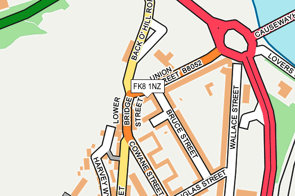 FK8 1NZ map - OS OpenMap – Local (Ordnance Survey)
