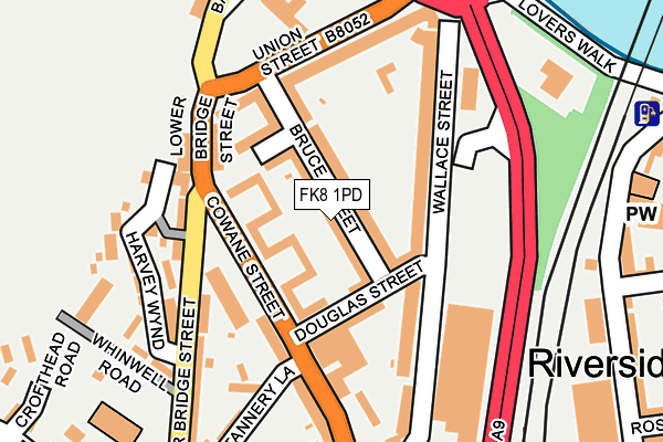 FK8 1PD map - OS OpenMap – Local (Ordnance Survey)
