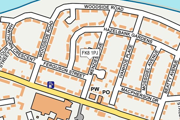 FK8 1PJ map - OS OpenMap – Local (Ordnance Survey)