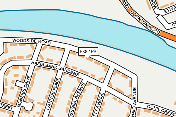 FK8 1PS map - OS OpenMap – Local (Ordnance Survey)