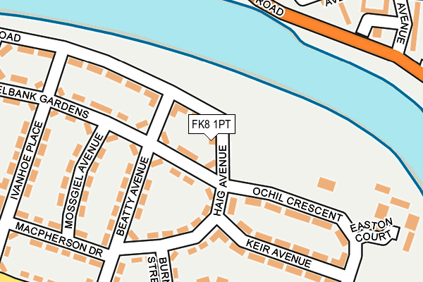 FK8 1PT map - OS OpenMap – Local (Ordnance Survey)