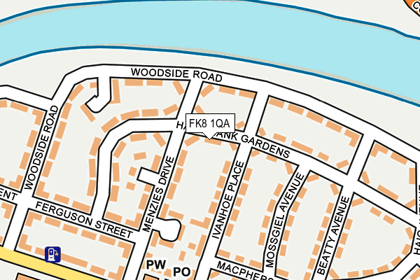 FK8 1QA map - OS OpenMap – Local (Ordnance Survey)