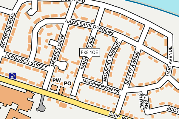 FK8 1QE map - OS OpenMap – Local (Ordnance Survey)