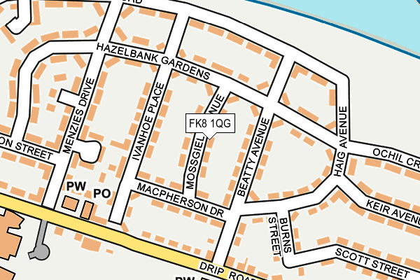 FK8 1QG map - OS OpenMap – Local (Ordnance Survey)