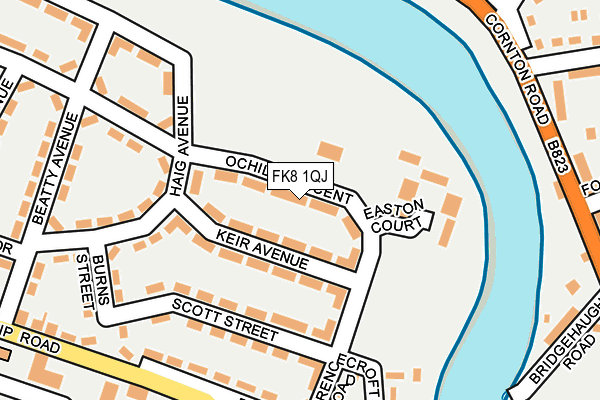 FK8 1QJ map - OS OpenMap – Local (Ordnance Survey)