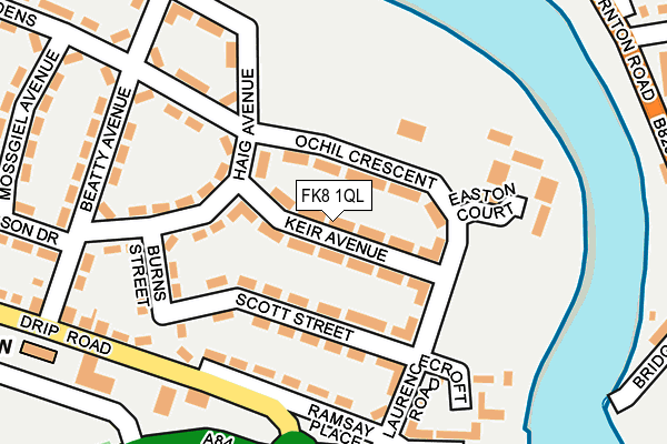 FK8 1QL map - OS OpenMap – Local (Ordnance Survey)