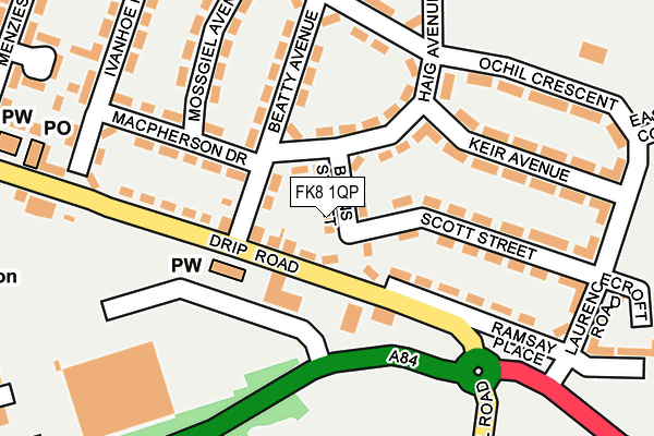 FK8 1QP map - OS OpenMap – Local (Ordnance Survey)