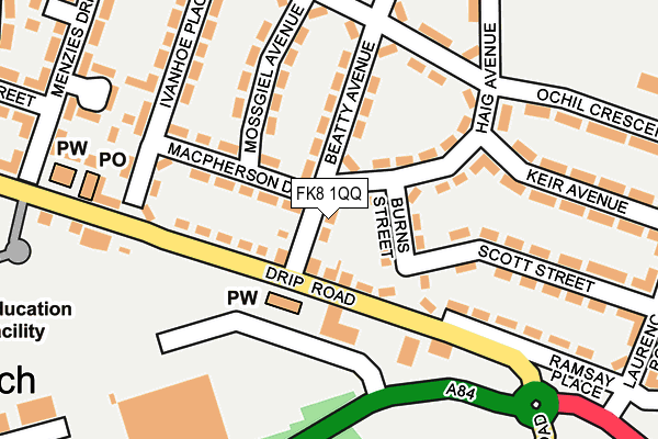 FK8 1QQ map - OS OpenMap – Local (Ordnance Survey)