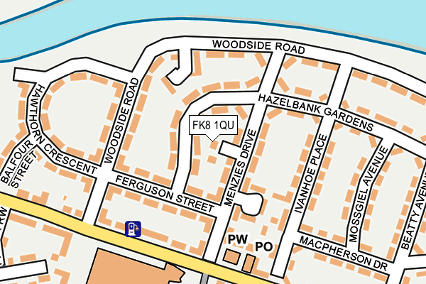 FK8 1QU map - OS OpenMap – Local (Ordnance Survey)