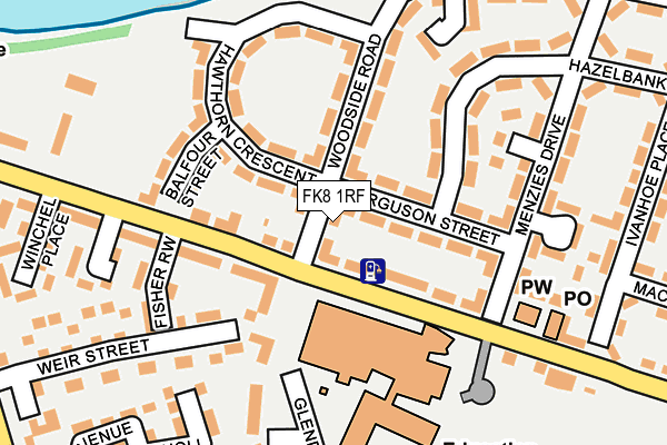 FK8 1RF map - OS OpenMap – Local (Ordnance Survey)