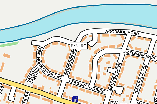 FK8 1RG map - OS OpenMap – Local (Ordnance Survey)