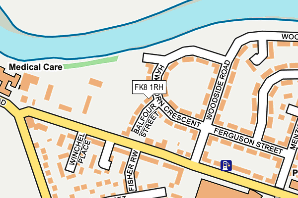 FK8 1RH map - OS OpenMap – Local (Ordnance Survey)