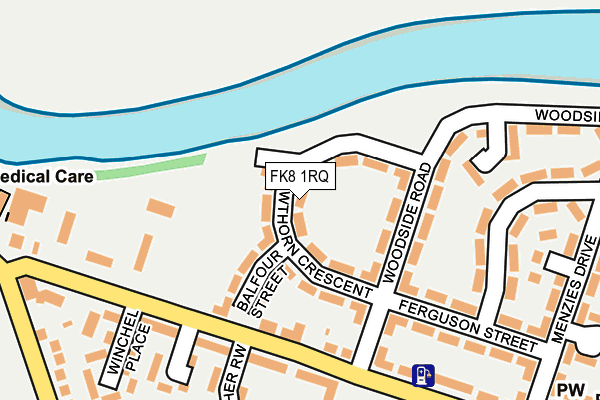 FK8 1RQ map - OS OpenMap – Local (Ordnance Survey)