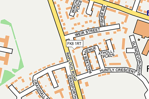 FK8 1RT map - OS OpenMap – Local (Ordnance Survey)