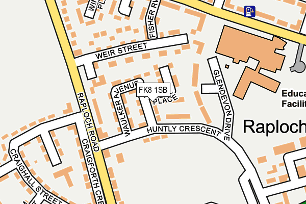 FK8 1SB map - OS OpenMap – Local (Ordnance Survey)