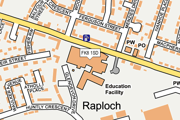 FK8 1SD map - OS OpenMap – Local (Ordnance Survey)