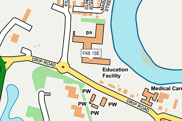 FK8 1SE map - OS OpenMap – Local (Ordnance Survey)