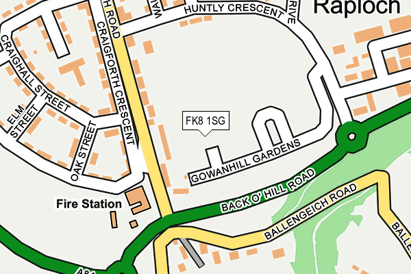 FK8 1SG map - OS OpenMap – Local (Ordnance Survey)