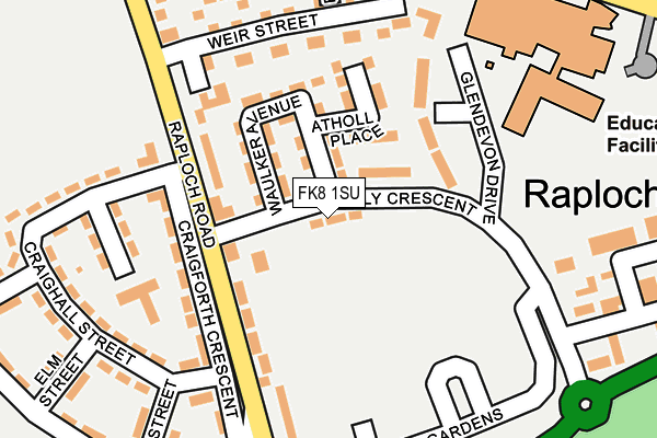 FK8 1SU map - OS OpenMap – Local (Ordnance Survey)