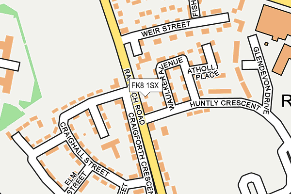 FK8 1SX map - OS OpenMap – Local (Ordnance Survey)