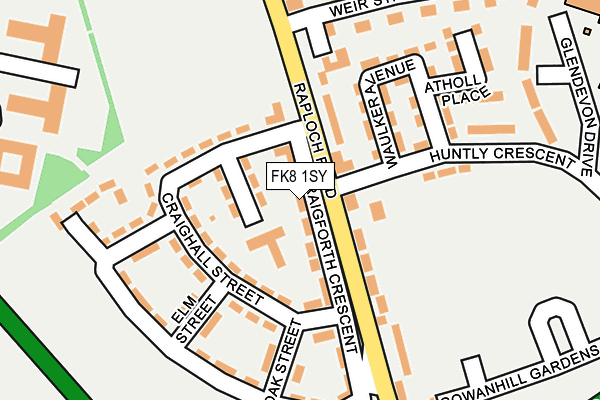 FK8 1SY map - OS OpenMap – Local (Ordnance Survey)