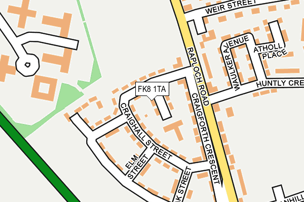 FK8 1TA map - OS OpenMap – Local (Ordnance Survey)