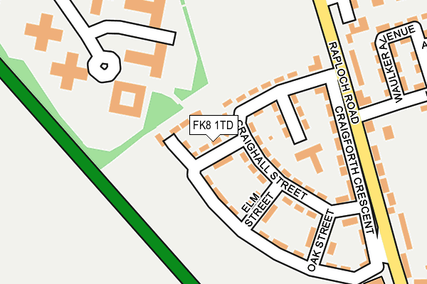 FK8 1TD map - OS OpenMap – Local (Ordnance Survey)