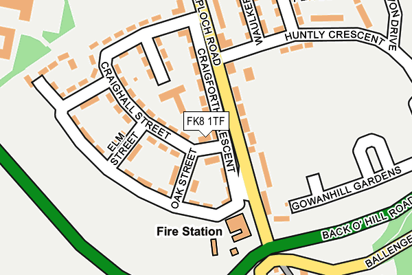 FK8 1TF map - OS OpenMap – Local (Ordnance Survey)