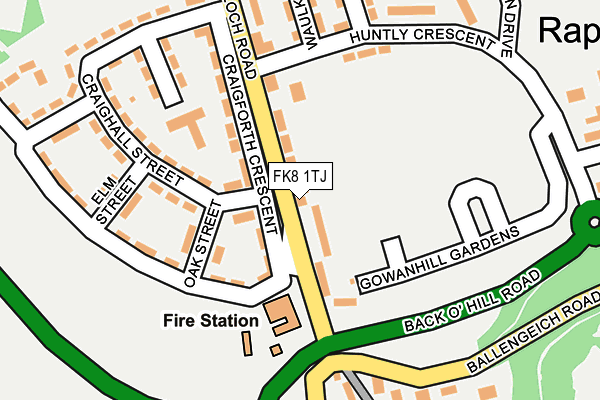 FK8 1TJ map - OS OpenMap – Local (Ordnance Survey)