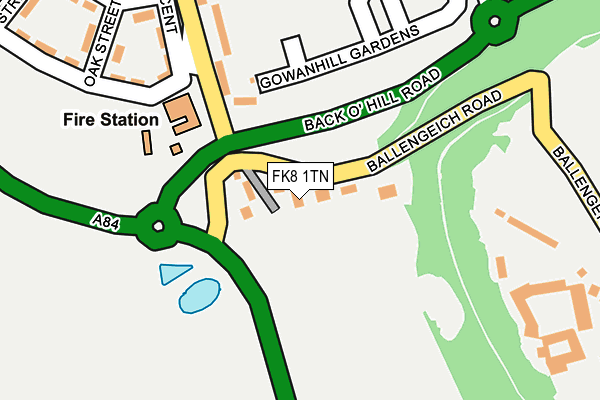 FK8 1TN map - OS OpenMap – Local (Ordnance Survey)