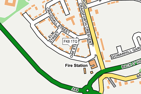 FK8 1TQ map - OS OpenMap – Local (Ordnance Survey)