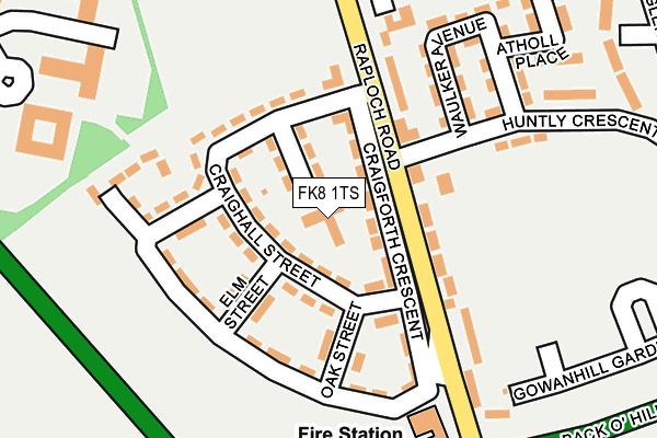 FK8 1TS map - OS OpenMap – Local (Ordnance Survey)