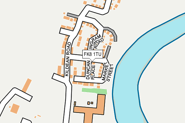 FK8 1TU map - OS OpenMap – Local (Ordnance Survey)