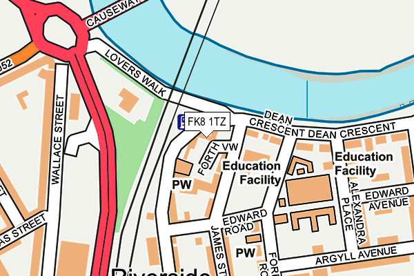 FK8 1TZ map - OS OpenMap – Local (Ordnance Survey)