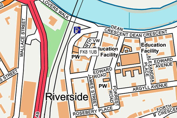 FK8 1UB map - OS OpenMap – Local (Ordnance Survey)