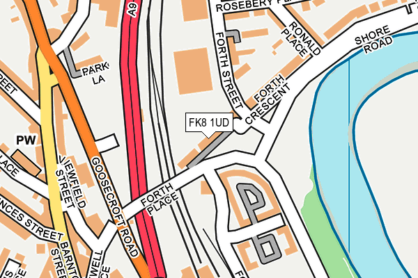 FK8 1UD map - OS OpenMap – Local (Ordnance Survey)