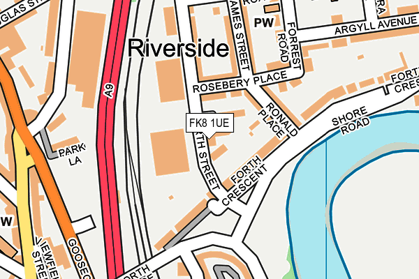 FK8 1UE map - OS OpenMap – Local (Ordnance Survey)