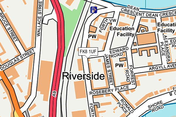 FK8 1UF map - OS OpenMap – Local (Ordnance Survey)