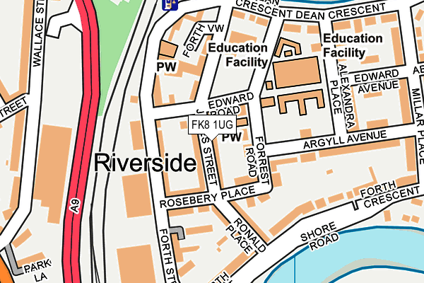 FK8 1UG map - OS OpenMap – Local (Ordnance Survey)